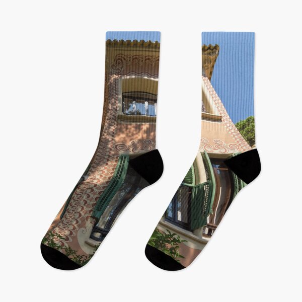 Item preview, Whimsical Landmark - Gaudi House Museum in Park Guell Barcelona Spain designed and sold by Georgia Mizuleva.