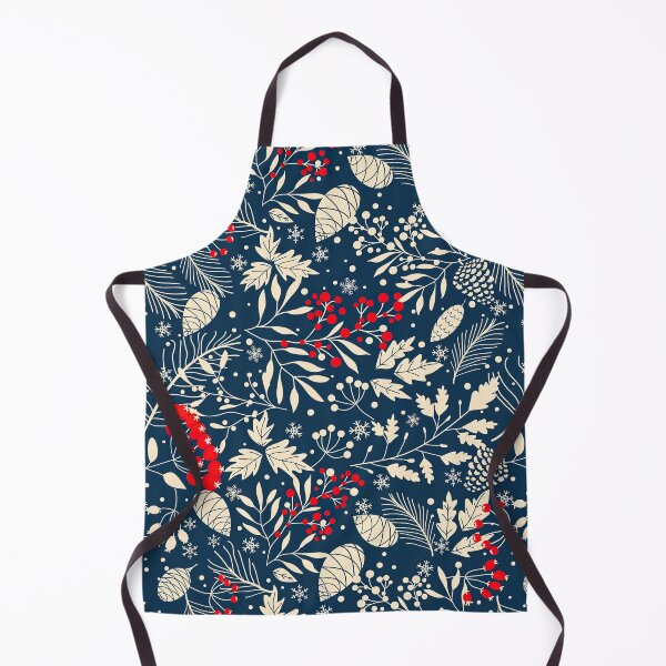 Item preview, Christmas Floral Pattern, Happy New Year seamless Pattern with Fir Cone, Holly Leaves and Berries designed and sold by graphic-genie.