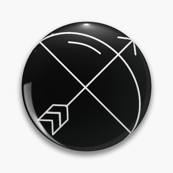 Item preview, Archery Bow Black and White Icon designed and sold by Gevover.