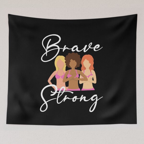 Item preview, Brave And Strong | In October We Wear Pink | Nobody Fights Alone designed and sold by DigitalGemShop.