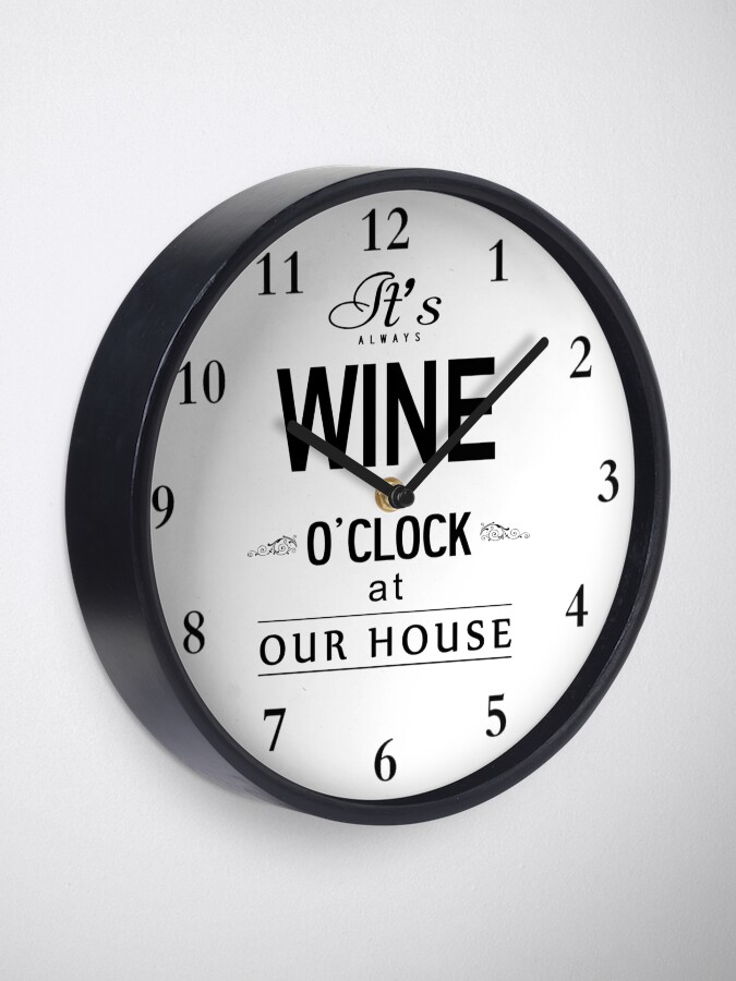 Thumbnail 1 of 4, Clock, Wine O'clock Clock designed and sold by webtrekker.