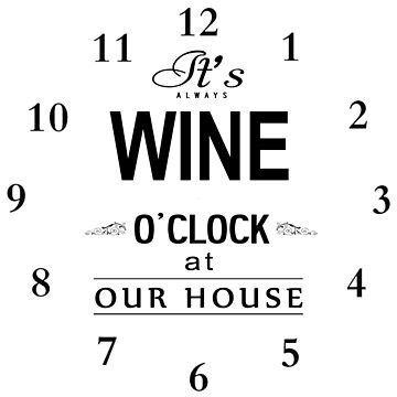 Artwork thumbnail, Wine O'clock Clock by webtrekker
