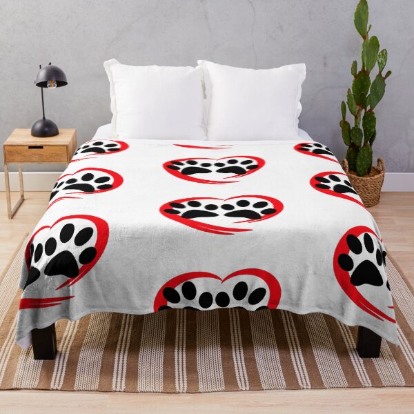 Item preview, sticker with a red heart and animal paws designed and sold by vilma3000.