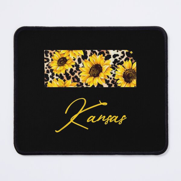 Item preview, Kansas Sunflower Leopard State Map Gifts designed and sold by idabry.
