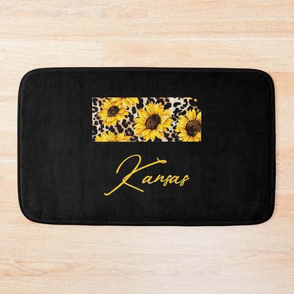 Item preview, Kansas Sunflower Leopard State Map Gifts designed and sold by idabry.