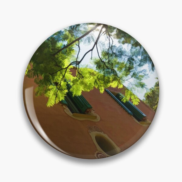 Item preview, Whimsical Building Through the Trees - Impressions Of Barcelona designed and sold by Georgia Mizuleva.