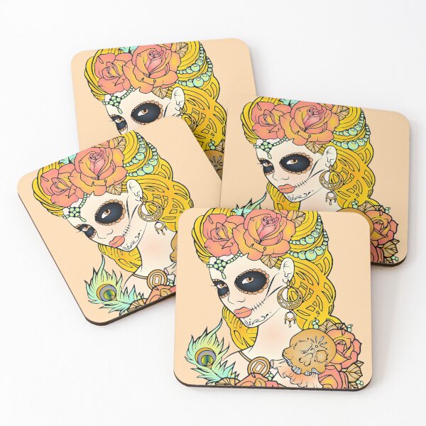 Item preview, Skull with floral designed and sold by NyengRepublic.