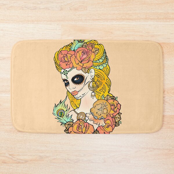 Item preview, Skull with floral designed and sold by NyengRepublic.