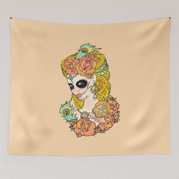 Item preview, Skull with floral designed and sold by NyengRepublic.