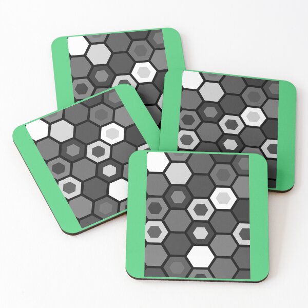 Item preview, Black and White Hexagons   designed and sold by DokimaOfficial.