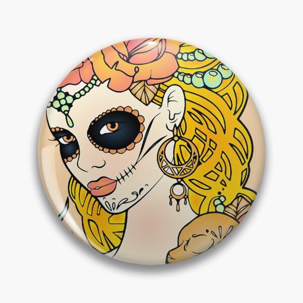 Item preview, Skull with floral designed and sold by NyengRepublic.