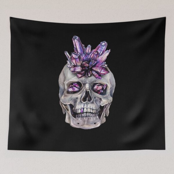 Item preview, Skull With Crystals,Skull With Floral, funny designed and sold by Simoel12.
