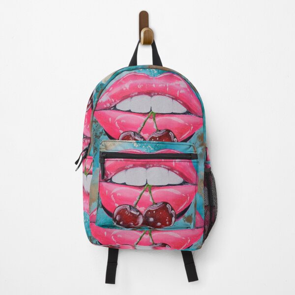 Item preview, Pink Lips With 2 Cherries designed and sold by ARTBYSIMONAGAB.