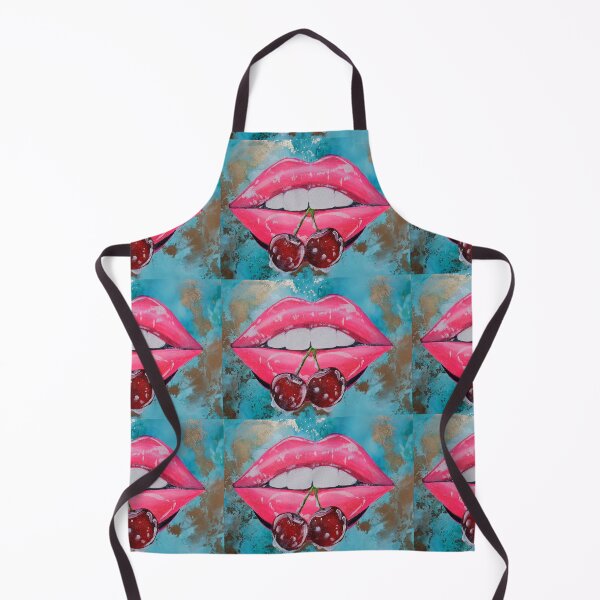Item preview, Pink Lips With 2 Cherries designed and sold by ARTBYSIMONAGAB.