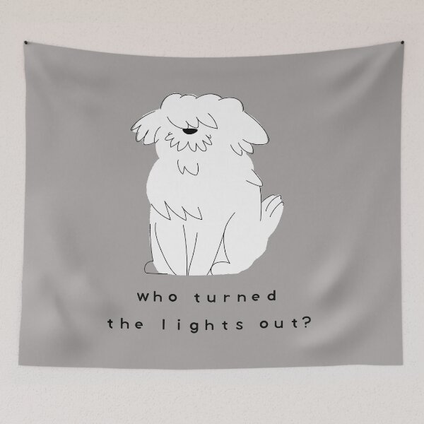 Item preview, Who turned the lights out? Shaggy dog caricature designed and sold by JellyBeenzz.
