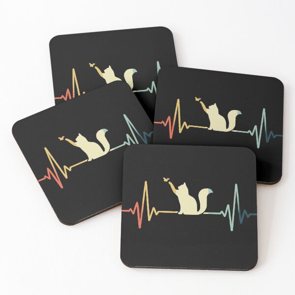 Item preview, Cat Heartbeat Vintage designed and sold by NgocLanDesign.