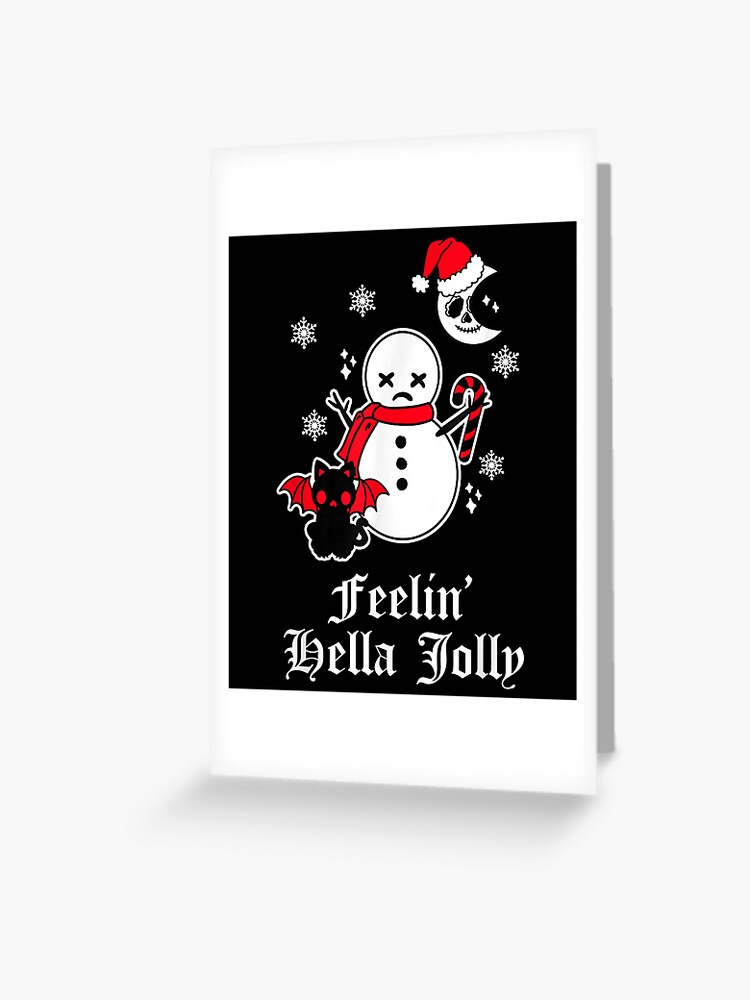 Emo Christmas Goth Sarcastic Horror Gothic Snarky Greeting Card