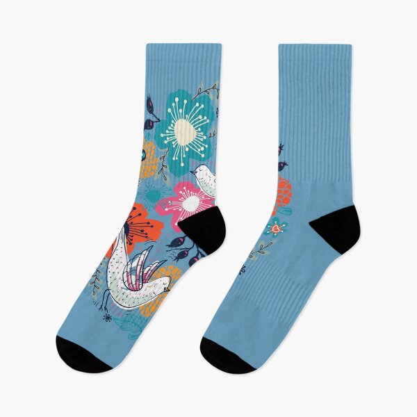 Item preview, Colorful flowers and birds-Floral design designed and sold by medoutfits.