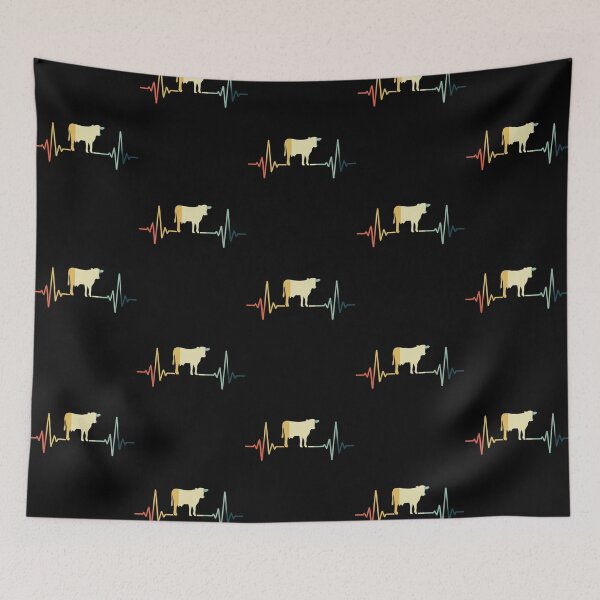 Item preview, Cow Heartbeat Vintage designed and sold by NgocLanDesign.