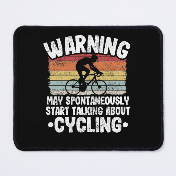 Item preview, Warning May Talk About Cycling Biking Cyclist Gift Vintage designed and sold by Stronzi.