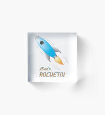 Lets Rocket Acrylic Block