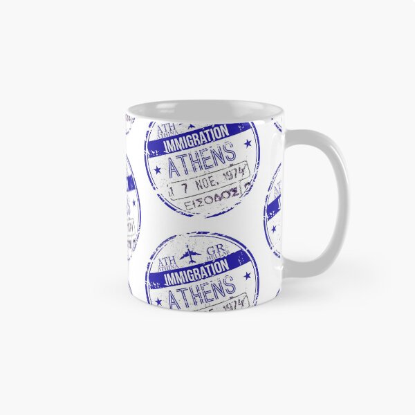 Item preview, Athens Greece Immigration Stamp designed and sold by Yiorgos Designs.