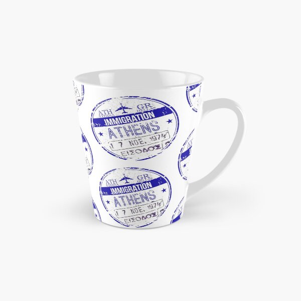 Item preview, Athens Greece Immigration Stamp designed and sold by Yiorgos Designs.