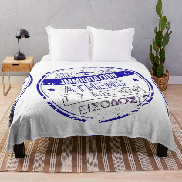 Item preview, Athens Greece Immigration Stamp designed and sold by Yiorgos Designs.