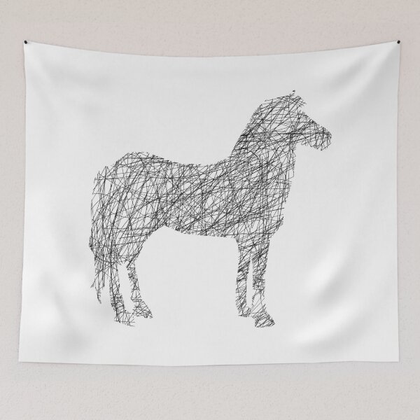 Item preview, Simple Horse Shape Art designed and sold by Heaven-Studio.