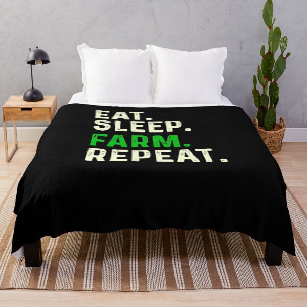 Item preview, eat sleep farm repeat farm lovers quote designed and sold by Hartics.