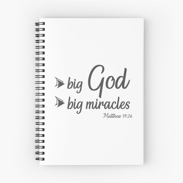 Item preview, Christian Bible Verse - Big God, Big Miracles - Matthew 19 verse 26 designed and sold by simplydesignart.