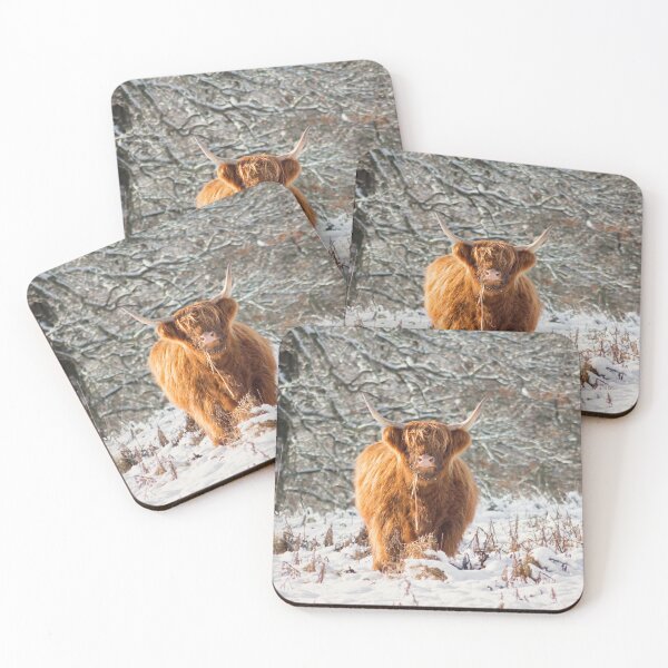 Item preview, Scottish Highland cow in the snow designed and sold by HaleyRedshaw.