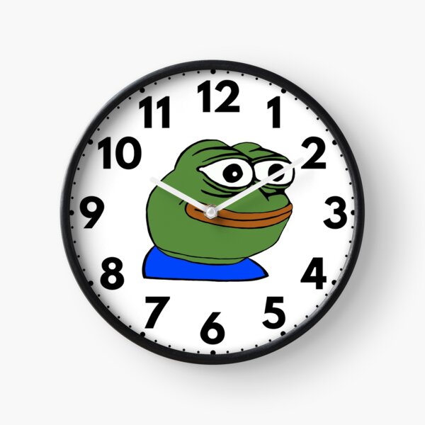 Pepega High Quality Emote Clock for Sale by OldDannyBrown