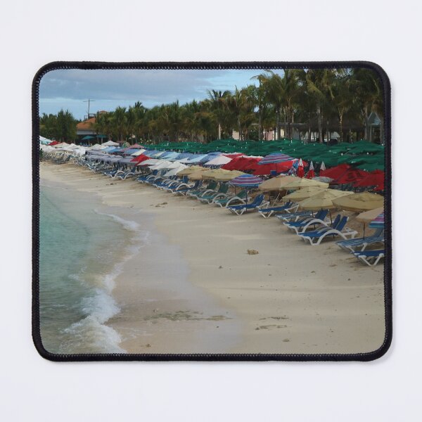 Item preview, Vacation, Caribbean, Island, Grand Turk, Beach, Parasols, Beach Chairs, Colorful, Photography, BebiCervin designed and sold by BebiCervin.