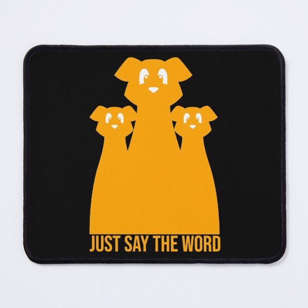 Item preview, Just Say The Word! (Walkies). Silhouette Dogs, Text. Golden. designed and sold by JellyBeenzz.