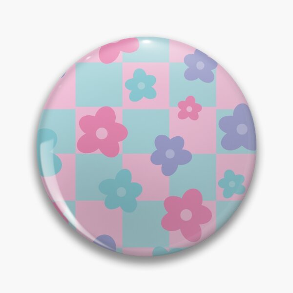 Item preview, Pastel flowers with checkered background designed and sold by ludust.