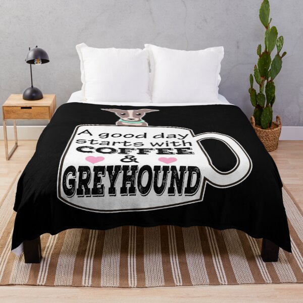 Item preview, a good day starts with coffee and greyhound, cute greyhound lover designed and sold by alaechamlal.