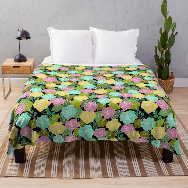 Item preview, colorful seamless rose pattern designed and sold by smokin-prints.