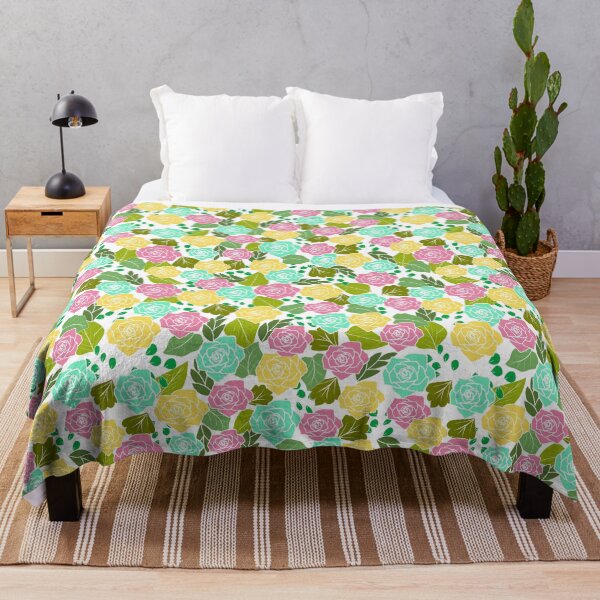 Item preview, Colorful rose seamless floral pattern designed and sold by smokin-prints.