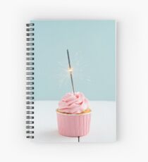 Cupcake with sparkler Spiral Notebook