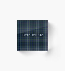 MacKenzie Tartan + Motto Acrylblock