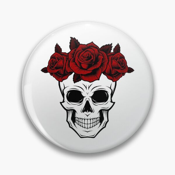 Item preview, Skull With Red Roses - Floral Skull designed and sold by thelustrous.