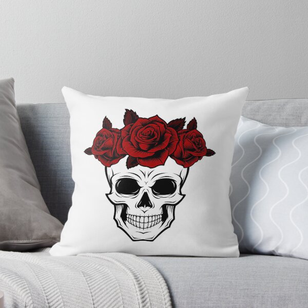 Item preview, Skull With Red Roses - Floral Skull designed and sold by thelustrous.