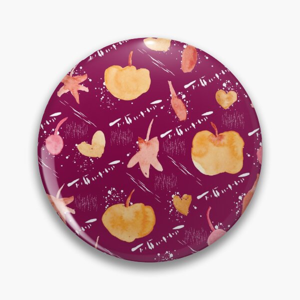Item preview, Burgundy Watercolour Halloween Pumpkin Cherry Leaves designed and sold by Lozzie Eliza Designs.