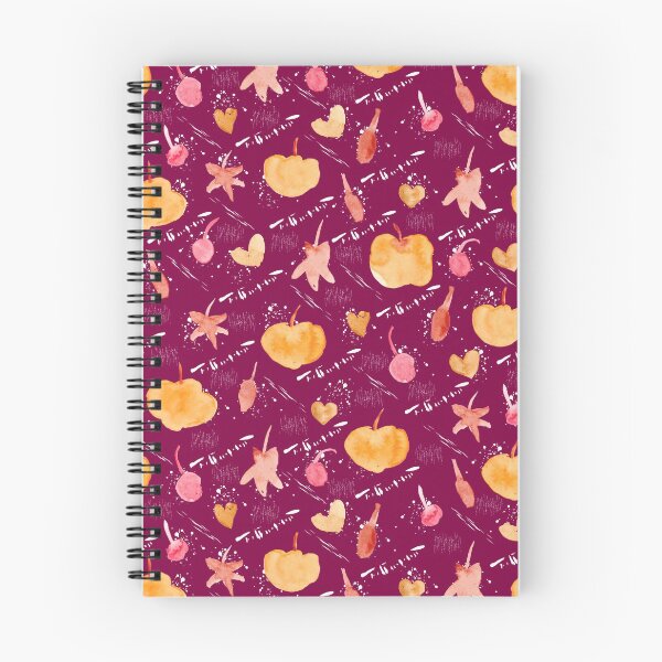 Item preview, Burgundy Watercolour Halloween Pumpkin Cherry Leaves designed and sold by Lozzie Eliza Designs.