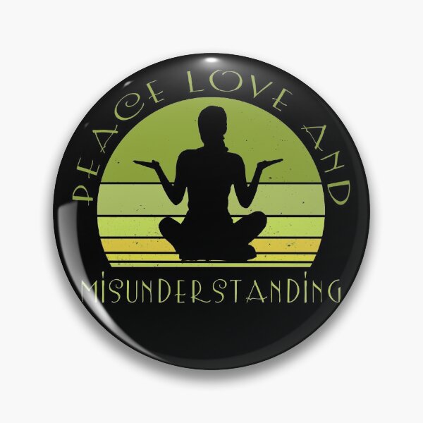 Item preview, Funny sarcastic yoga quote. peace love and misunderstanding. designed and sold by NobelFashion.