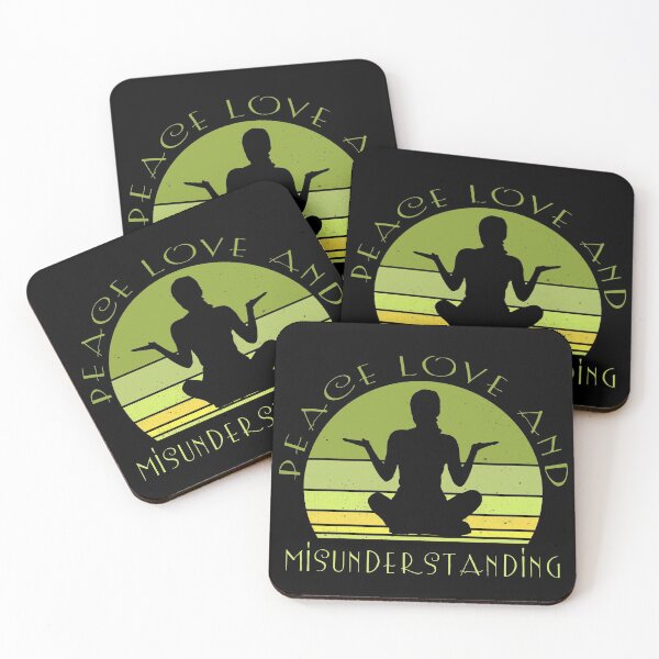 Item preview, Funny sarcastic yoga quote. peace love and misunderstanding. designed and sold by NobelFashion.