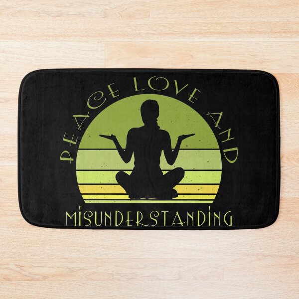 Item preview, Funny sarcastic yoga quote. peace love and misunderstanding. designed and sold by NobelFashion.
