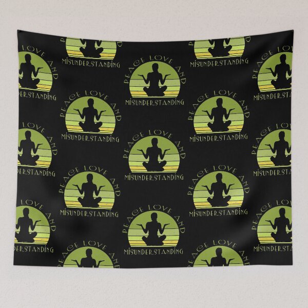Item preview, Funny sarcastic yoga quote. peace love and misunderstanding. designed and sold by NobelFashion.