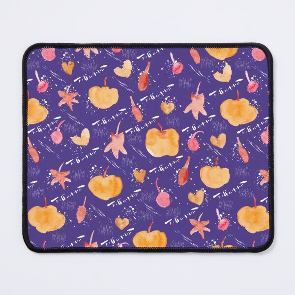 Item preview, Purple Watercolour Halloween Pumpkin Cherry Leaves designed and sold by Lozzie Eliza Designs.